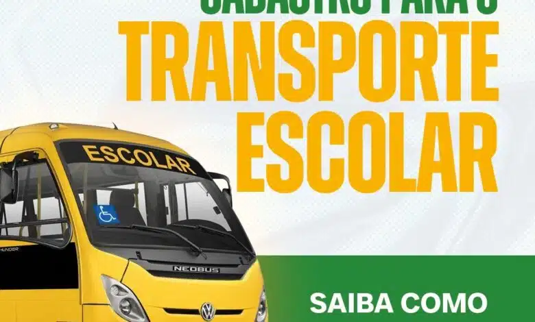 Aberto período do cadastro de estudantes para uso de transporte escolar em Belém do Brejo do Cruz